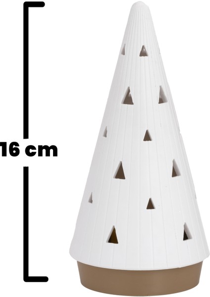 3D Baskı Plastik Yılbaşı Ağacı Seti 2’li – Mumlu (Sarı & Yeşil)