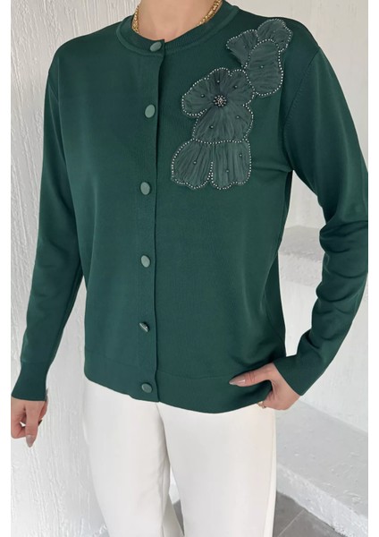 Kadın Tül Işlemeli Triko Hırka (S-M-L-Xl Uyumludur) P-00018061 modelleri