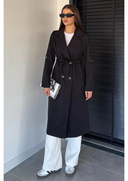 Bel Büzgülü Kuşaklı Kadın Trençkot P-00018732 fiyatları