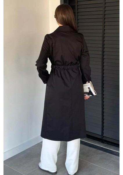 Bel Büzgülü Kuşaklı Kadın Trençkot P-00018732 indirimleri