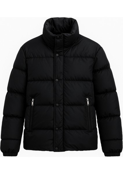 Erkek Astarlı Su ve Rüzgar Geçirmez Dik Yaka Şişme Mont fiyatları