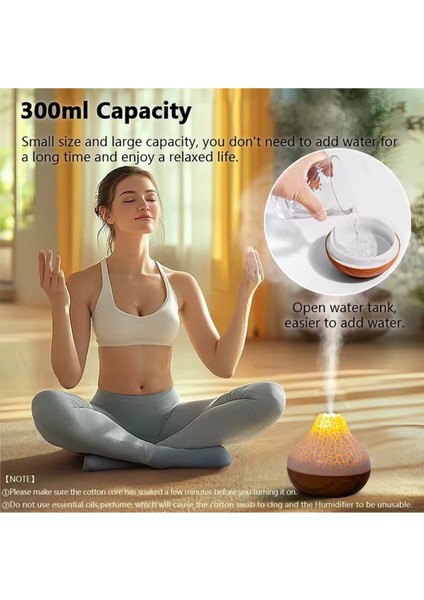 Volkan Efektli Hava Nemlendirici Koku Difüzörü Aromatik Oda Kokusu 7 Renk LED Işıklı Buhar Makinası modelleri