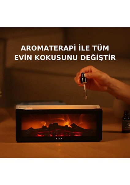 Şömine Görünüm Alev Efektli Hava Nemlendirici 3D Alev Aroma Difüzörü Aroma Terapi Alev Buhar Makine modelleri