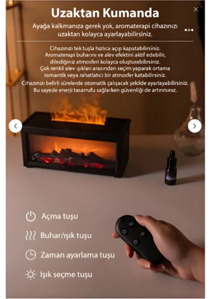 Şömine Görünüm Alev Efektli Hava Nemlendirici 3D Alev Aroma Difüzörü Aroma Terapi Alev Buhar Makine indirimleri