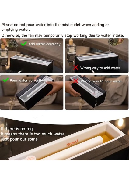 Şömine Görünüm Alev Efektli Hava Nemlendirici 3D Alev Aroma Difüzörü Aroma Terapi Alev Buhar Makine