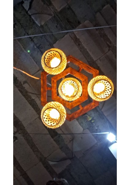 Ahşap Dekoratif Avize