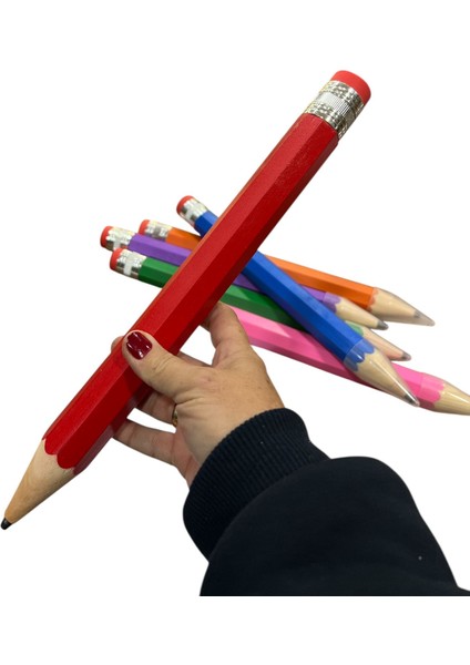 33 cm Jumbo Boy Kurşun Kalem Karışık Renkli