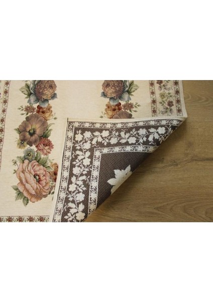 Kınay Bej Jakarlı Dokuma Goblen Dekoratif Astarsız Saçaksız Şönilli Seccade 70*115 fiyatları