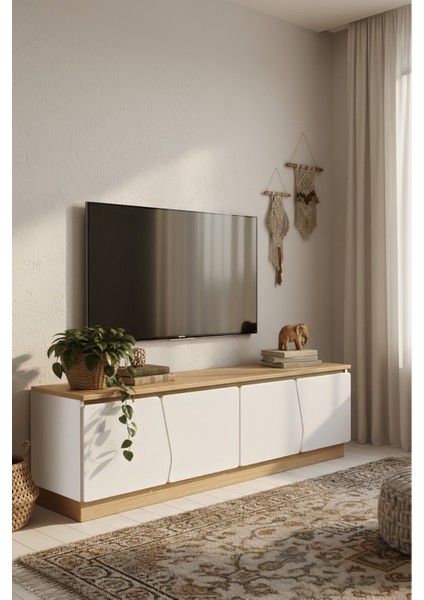 Bohem 180 cm Tv Ünitesi Ledli Mdf Kapak fırsatları