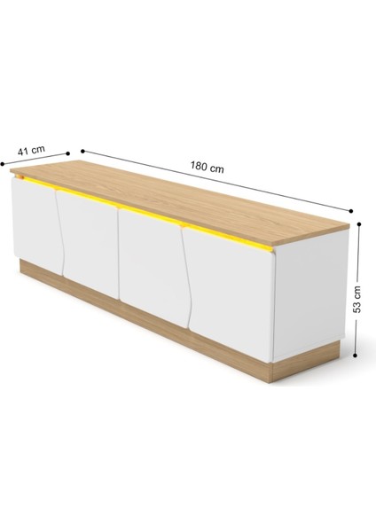 Bohem 180 cm Tv Ünitesi Ledli Mdf Kapak indirimleri