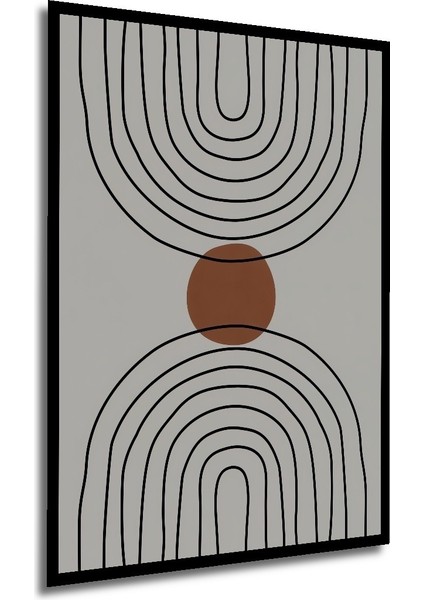 Çerçeve Görünümlü Dekoratif Ahşap Kare Soyut Çemberler Tablosu Ev/ofis/işyeri Tablo modelleri