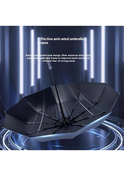 Siyah El Fenerli Katlanabilir Şemsiye – Yağışlı ve Karanlık Havalara Özel Tasarım fırsatları