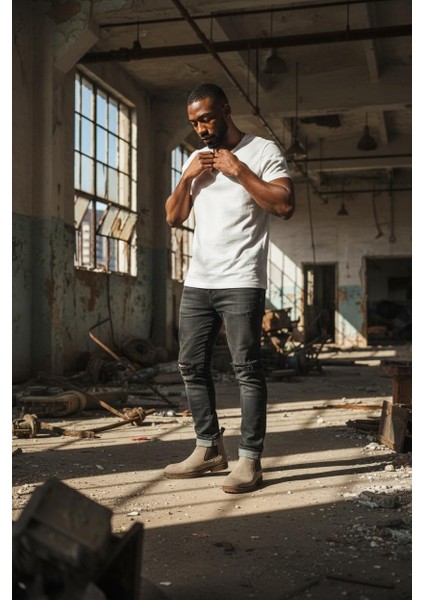 Hakiki Süet Deri Chelsea Erkek Kışlık Bot - Hafif ve Rahat - Günlük Kullanıma Uygun