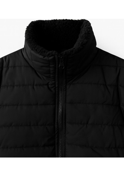 Erkek Yakası Kürklü Kapitone Mont modelleri