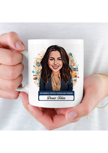 Mesleklere Özel Hediyelik|kişiselleştirilebilir Dijital Pazarlamacı Hediye Kupa Bardak