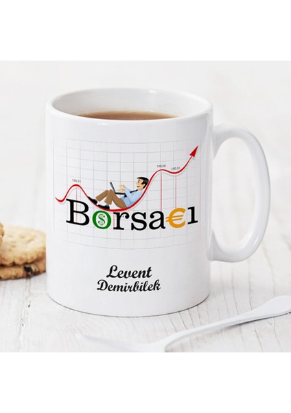 Mesleklere Özel Hediyelik|kişiselleştirilebilir Borsacı Hediye Kupa Bardak