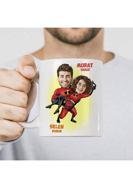 Sevgileye-Arkadaşa Özel Hediyelik|kişiselleştirilebilir Karikatür Hediye Kupa Bardak