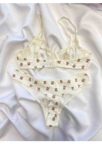 Ayıcık Desenli Sütyen Takımı fiyatları