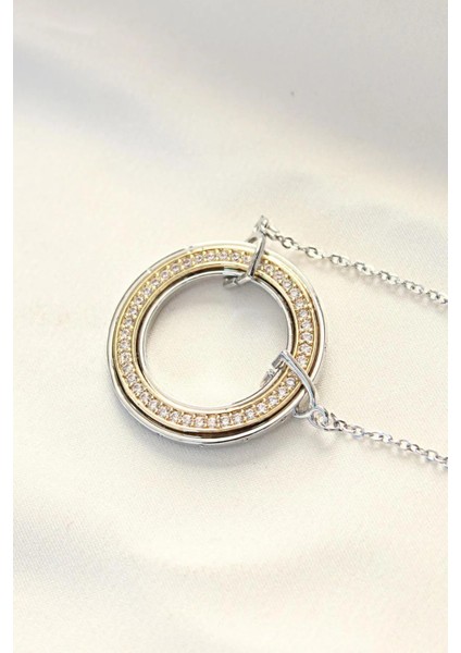 316L Çelik Zirkon Taşlı Çift Renkli Tifany Kolye fiyatları