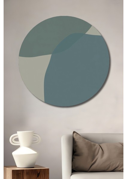 Dekoratif Ahşap Yuvarlak Soyut Renkler Tablosu Ev/ofis/işyeri/salon/mutfak/banyo Tablo