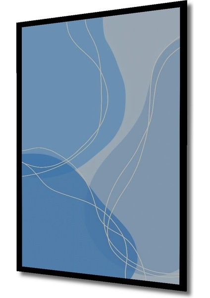 Çerçeve Görünümlü Dekoratif Ahşap Kare Mavi Dalgalar Tablosu Ev/ofis/işyeri/salon/mutfak/banyo Tablo fiyatları