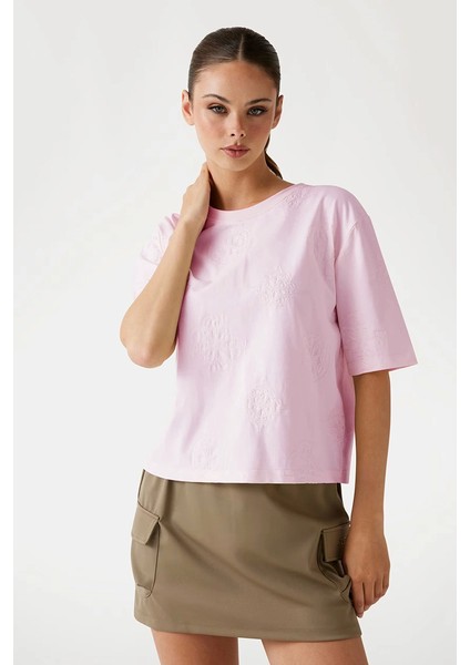 Peony Kadın Çok Renkli Aktif Boxy Fit T-Shirt V5YI10I3Z14-F6FO