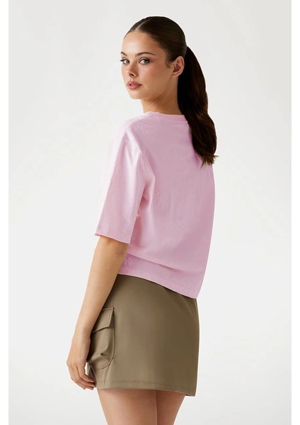 Peony Kadın Çok Renkli Aktif Boxy Fit T-Shirt V5YI10I3Z14-F6FO modelleri