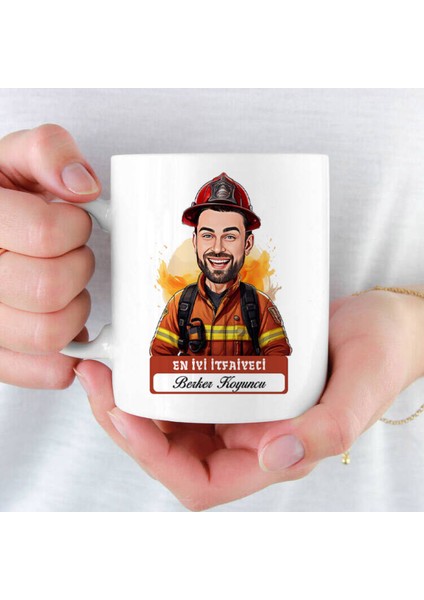 Mesleklere Özel Hediyelik|kişiselleştirilebilir Itfaiyeci Hediye Kupa Bardak