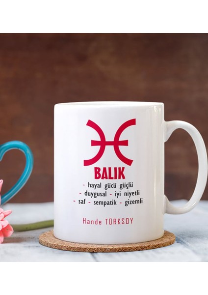 Kişiye Özel| Kişiselleştirilebilir Balık Burcu Hediye Kupa Bardak