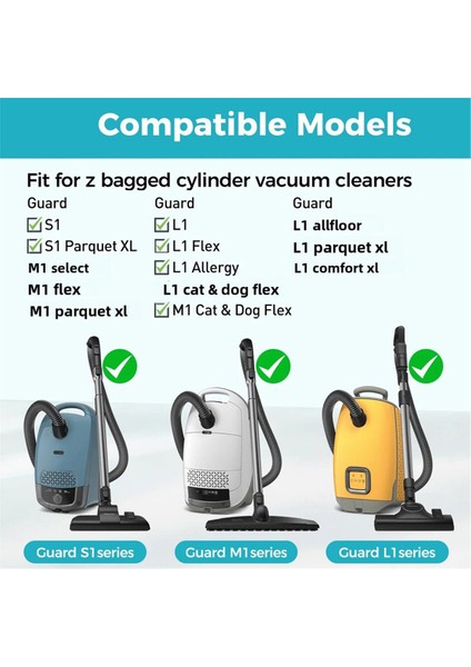 10 Adet Toz Torbası Miele Tu Guard L1/guard S1/co Guard M1 Serisi Elektrikli Süpürge Yedek Parçalar Vakum Toz Torbası (Yurt Dışından) fiyatları