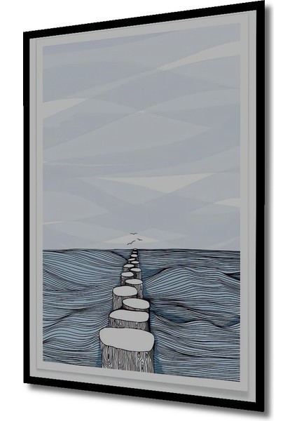 Çerçeve Görünümlü Dekoratif Ahşap Kare Uzaklara Yolculuk Tablosu Ev/ofis/işyeri Tablo fiyatları