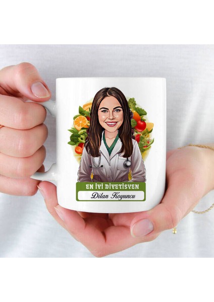 Mesleklere Özel Hediyelik|kişiselleştirilebilir Diyetisyen Hediye Kupa Bardak