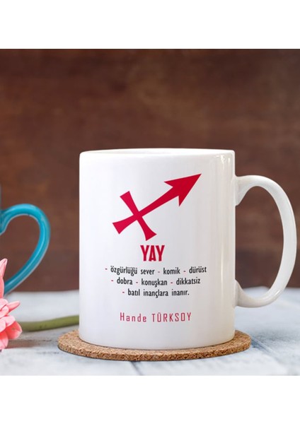 Kişiye Özel| Kişiselleştirilebilir Yay Burcu Hediye Kupa Bardak