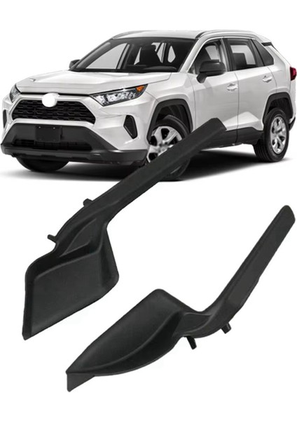 Toyota Rav4 2019-2022 Için Kaput Kauçuk Şeridi Ön Cam Sileceği Yan Kapağı Uzatma Kapağı 53866-0R070 53867-0R070 (Yurt Dışından)
