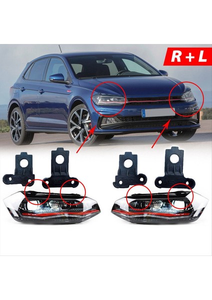 Çift Far Braketi Tamir Takımı 2G0998225 2G0998226 Vw Polo 16-24 Far Lambası Sabit Tutucu Vida Montajı Sol + Sağ (Yurt Dışından) fırsatları