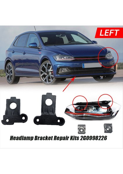 Çift Far Braketi Tamir Takımı 2G0998225 2G0998226 Vw Polo 16-24 Far Lambası Sabit Tutucu Vida Montajı Sol + Sağ (Yurt Dışından) indirimleri