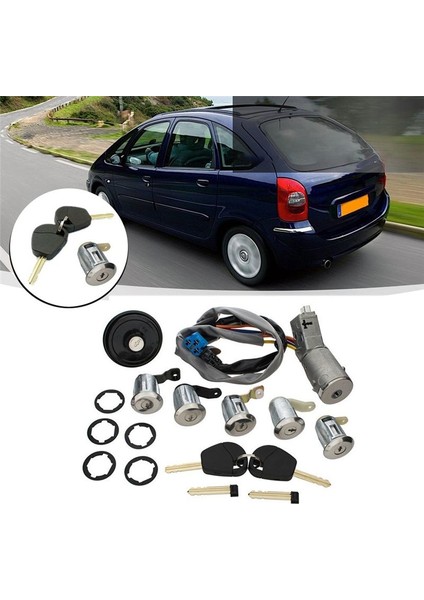 Peugeot Berlingo 4162.CF Için Yakıt Deposu Kapağı Kapı Kilidi Silindir Seti (Yurt Dışından) modelleri