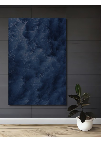 Dekoratif Ahşap Kare Mavi Dalgaların Dansı Tablosu Ev/ofis/işyeri/salon/mutfak/banyo Tablo