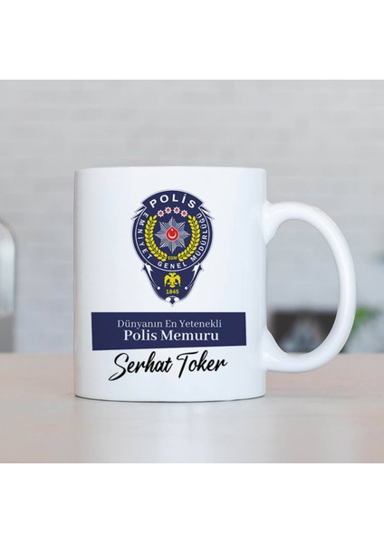 Mesleklere Özel Hediyelik|kişiselleştirilebilir Polis Memuru 2 Kupa Bardak