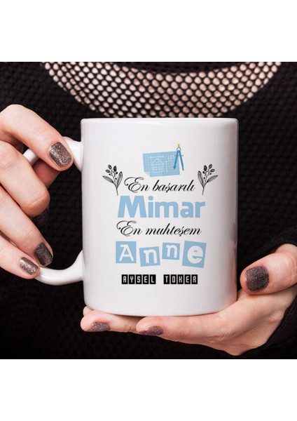 Mesleklere Özel Hediyelik|kişiselleştirilebilir Mimar-Anne Hediye Kupa Bardak