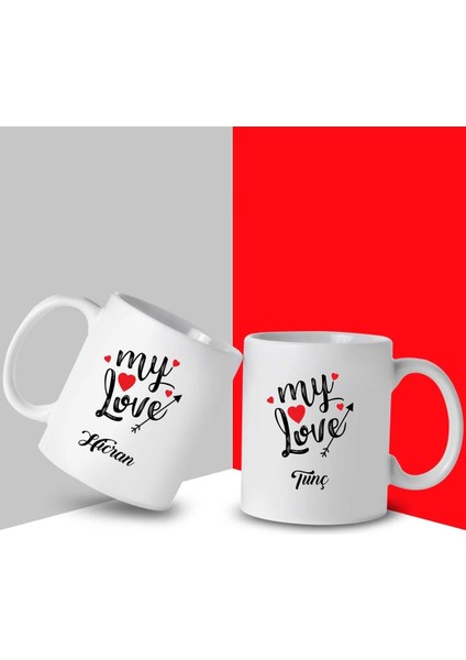 Sevgililer Gününe Özel| Kişiselleştirilebilir 14 Şubat Hediye Çift Kupa Bardak Seti