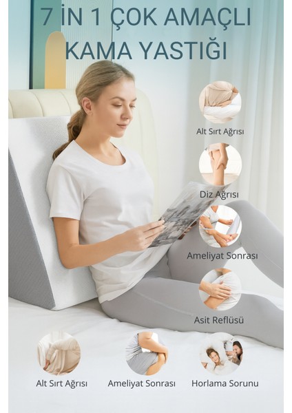7 In 1 Çok Fonksiyonlu Dinlenme,Çalışma ve Uyuma Rahat Uyku Yastığı
