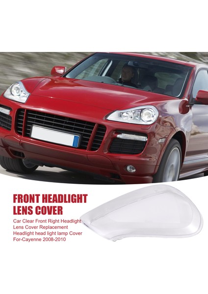Araç Temiz Ön Sağ Far Lens Kapağı Yedek Far Kafası Işık Lamba Kapağı For-Porsche Cayenne 2008-2010 (Yurt Dışından) fırsatları