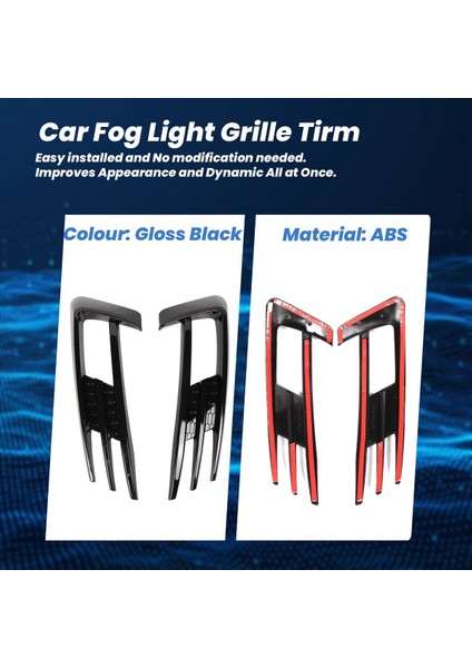 Golf 7 Mk7 2013-2017 Parlak Siyah Araba Tampon Sisli Izgara Kapak Döşeme (Yurt Dışından) modelleri