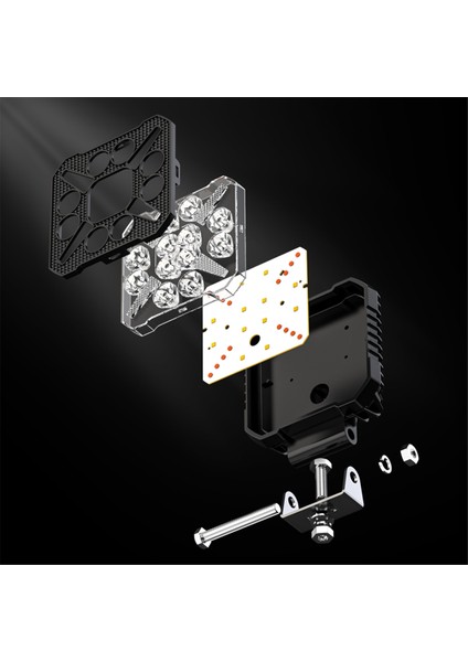 4 Inç Araba Kare LED Iş Işık Fat Işığı Beyaz Sarı Offroad Sürüş Işığı Işığı Kamyon Arabaları Suv Teknesi Için (Yurt Dışından) fırsatları