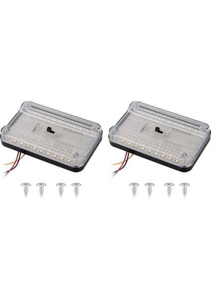 2x Araba Iç Işık 36LED Çatı Tavan Okuma Işığı (Yurt Dışından)