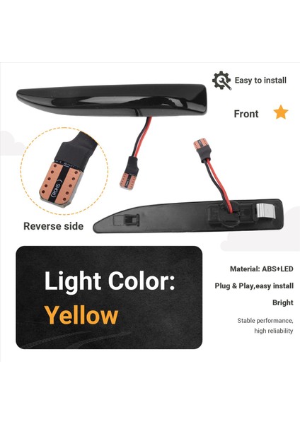 63137164757 63137164758 Araba Yan Işaretleri LED Akan Dönüş Sinyali Işığı Yanıp Söner Bmw E65 E66 E67 2001-2008 (Yurt Dışından) indirimleri