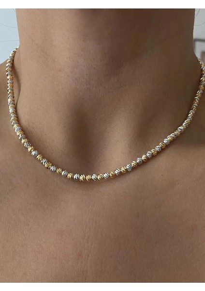 Dorika Gold Silver Topçuk Detaylı Pirinç Kaplama Kararmayan Kolye fırsatları