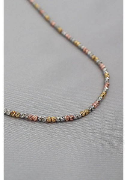 Dorika Gold Silver Topçuk Detaylı Pirinç Kaplama Kararmayan Kolye indirimleri