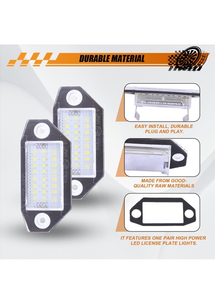 12V 24 LED Numaralı Plaka Plaka Işık Lambası Ford Mondeo Mk3 2000-2007 (Yurt Dışından) indirimleri